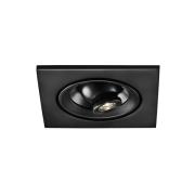 Egger DLS LED innfelt spotlight Riga Zooom, kantet, svart, 3000K