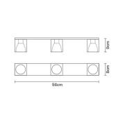 Fabbian Cubetto taklampe 3 lyskilder GU10, hvit