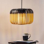Forestier pendellampe Bamboo S, Ø 35 cm, svart