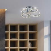 LED-taklampe Francis, børstet aluminium