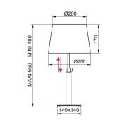 Aluminor Quatro bordlampe ibentre/krom