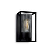 Utendørs vegglampe Cubic³ 3365 svart/klar