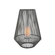 Mineros LED solcellebordlampe, grå, høyde 51 cm