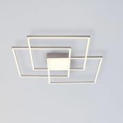 LED-taklampe Asmin, CCT, stål, 75x75 cm