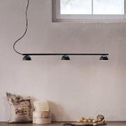 Northern Blush LED-hengelampe, 3 lyskilder, svart