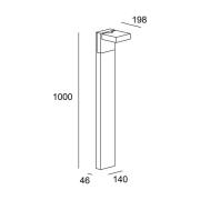 LEDS-C4 Modis CCT antracitt 100 cm LED-vegglampe