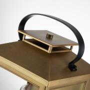 Utendørs vegglampe Atwater, lykt, messing, 44,5cm