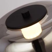 LED-bordlampe Frisbee med glass-skjerm