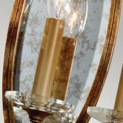 Vegglampe Valentina, 3 lyskilder, bronse/krystall