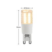 Arcchio LED-stiftpære, G9, 4,5 W, klar, 2700 K