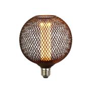 LED-pære E27 Mesh 3,5W 1 800 K Ø 12cm svart