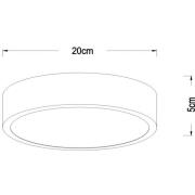 Unar LED-taklampe, svart, Ø 20 cm