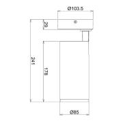 LED-downlight Lucea, justerbar, 20 W svart