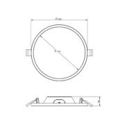 LED-takinnfellingslampe Alya, hvit Ø 18cm 2 700 K