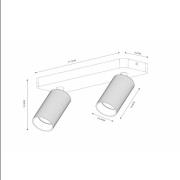 Downlight Clubs, 2 lyskilder, hvit