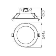 LED-takinnfellingslampe Acrux hvit, CCT Ø14,5 cm