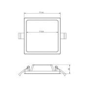 LED-takinnfellingslampe Alya hvit 12x12cm 2 700 K