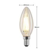 LED-filamentpære E14 4W 827 stearinlys dimbar 3stk