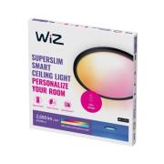 WiZ SuperSlim LED-taklampe RGBW Ø42cm svart