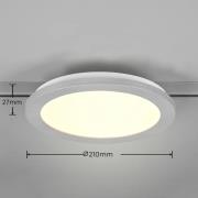 Camillus LED-skinnelampe for DUOline, titan, Ø 26 cm
