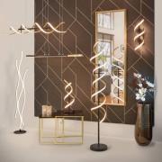LED-gulvlampe Sequence, dimbar, CCT, messing