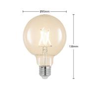 LED-pære E27 4W 2 700 K G95 globe klar 2 stk