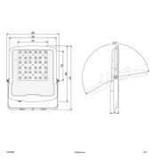 EVN Panthera utendørs LED-spot IP65 100 W 4 000K