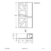 EVN APFL5 fliseprofil side 200cmx3,3cm alu