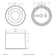 ALG54 LED-takspot, Ø 21,3 cm antrasitt