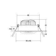 BRUMBERG BB37 LED-downlight ikke dimbar svart