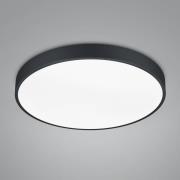 LED-taklampe Waco, CCT, Ø 49,5 cm, svart matt