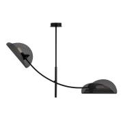 Taklampe Gladio, svart, 2 lyskilder