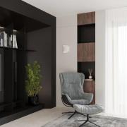 Euluna Isotta vegglampe, halvrund, hvit