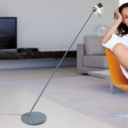 LED-gulvlampe Puk Floor Mini Single krom