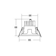 BRUMBERG Apollo Micro, glatt, rund, 4000 K, svart