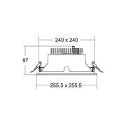 BRUMBERG Apollo Mega, fasettert, kantet, 3000 K, hvit