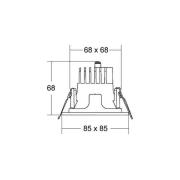 BRUMBERG Apollo Micro, fasettert, vinklet, 3 500 K, hvit