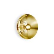 Vegglampe Wanted, støpsel, jern, gull, Ø 32 cm