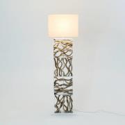 Tremiti gulvlampe, trefarget/beige, høyde 160 cm, tre