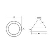 BRUMBERG Biro Circle Ring10 direkte CA Ø 45 cm sølv 3000 K