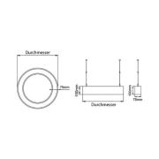 BRUMBERG Biro Circle Ring10 opp/ned Ø45cm på/av svart 840