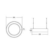 BRUMBERG Biro Circle Ring10 direkte Ø60cm Casambi svart 840