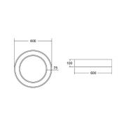 BRUMBERG Biro Circle Ring tak, Ø 60cm, DALI, hvit, 830