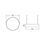 BRUMBERG Biro Circle LED Ø 75 cm, direkte, DALI, hvit, 4000 K