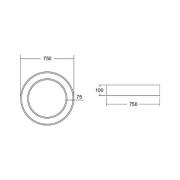 BRUMBERG Biro Circle Ring Ceiling Ø 75 cm 50 W on/off hvit 840