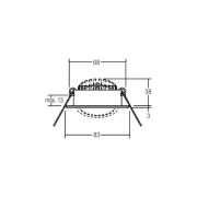 BRUMBERG LED innfelt spotlight BB09, DALI, koblingsboks, hvit