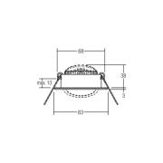 BRUMBERG LED innfelt spot BB09 on/off, tilkoblingsboks, stål