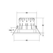 BRUMBERG innfelt spotlight BB20 IP65 RC tilkoblingsboks strukturert hv...