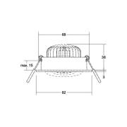 BRUMBERG LED innfellingsspot BB33 RC koblingsboks strukturert svart