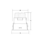 BRUMBERG LED innfelt downlight Binato RC-dimerbar 3000K hvit